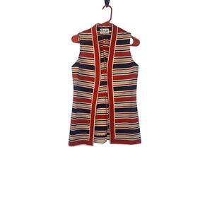 Chic Striped Sleeveless Vest